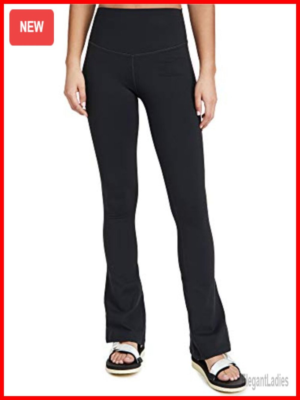 High Waist Flared Full Leg Leggings Moisture Wicking Stretch Activewear